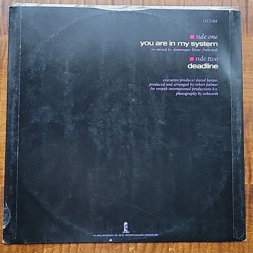 ROBERT PALMER 7-INCH VINYL SINGLE You Are In My System - Picture 2 of 4